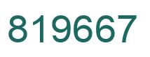 Number 819667 green image