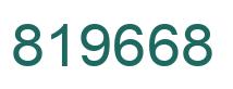 Number 819668 green image
