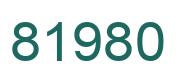 Número 81980 imagen verde