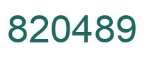 Number 820489 green image
