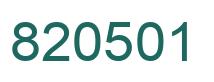 Number 820501 green image