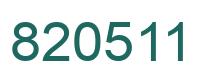 Number 820511 green image
