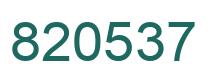Number 820537 green image