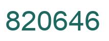 Number 820646 green image