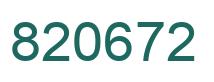 Number 820672 green image