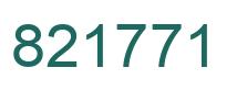 Number 821771 green image