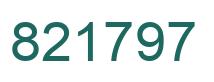 Number 821797 green image