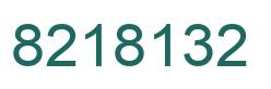 Number 8218132 green image