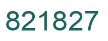 Number 821827 green image