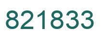 Number 821833 green image