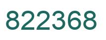 Number 822368 green image