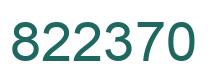 Number 822370 green image