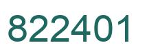 Number 822401 green image