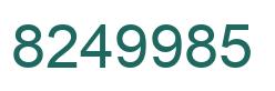 Number 8249985 green image