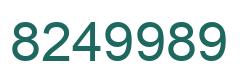 Number 8249989 green image