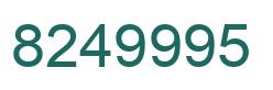 Number 8249995 green image