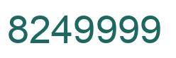 Number 8249999 green image