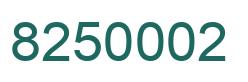 Number 8250002 green image
