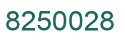 Number 8250028 green image