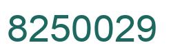 Number 8250029 green image