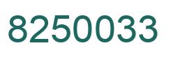 Número 8250033 imagen verde