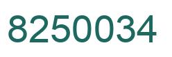 Número 8250034 imagen verde