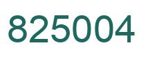 Number 825004 green image