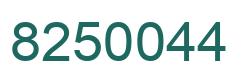 Number 8250044 green image