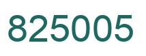Number 825005 green image