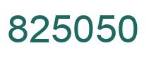 Number 825050 green image