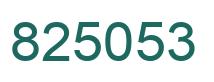 Number 825053 green image