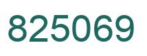 Number 825069 green image