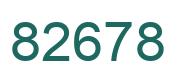 Number 82678 green image