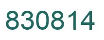 Number 830814 green image