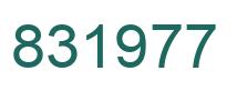 Number 831977 green image