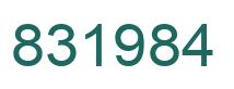 Number 831984 green image