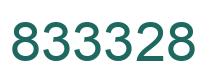 Number 833328 green image