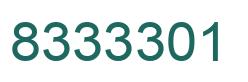 Number 8333301 green image
