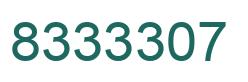 Number 8333307 green image