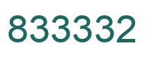Number 833332 green image