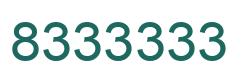Number 8333333 green image