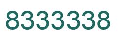 Number 8333338 green image