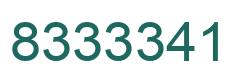 Número 8333341 imagen verde