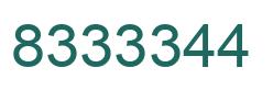 Número 8333344 imagen verde