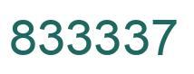 Number 833337 green image