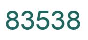 Number 83538 green image