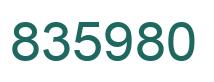 Number 835980 green image