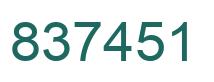 Number 837451 green image