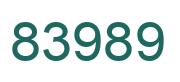 Number 83989 green image