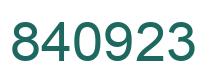 Número 840923 imagen verde